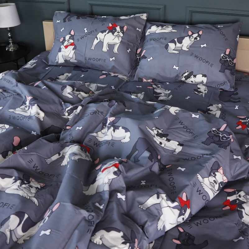 Комплект постільної білизни Бязь 17-0663 Cute Pug - 2