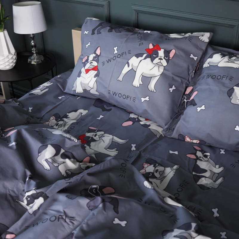 Комплект постільної білизни Бязь 17-0663 Cute Pug - 5