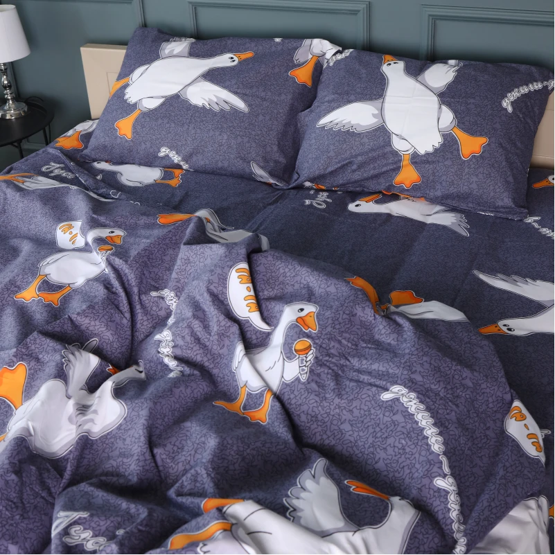 Комплект постільної білизни Бязь 17-0662 Гусь Обнімусь