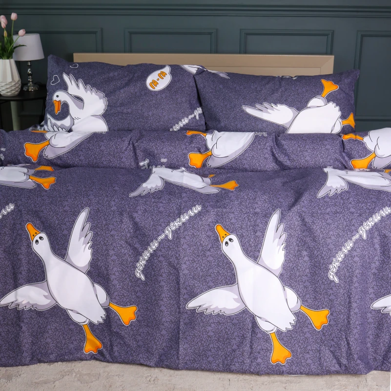 Комплект постільної білизни Ranforce Elite 17-0662 Гусь Обнімусь