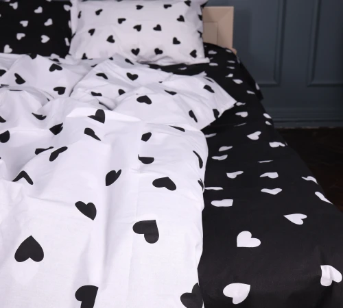 Простирадло Бязь 17-0669 Black and White Love