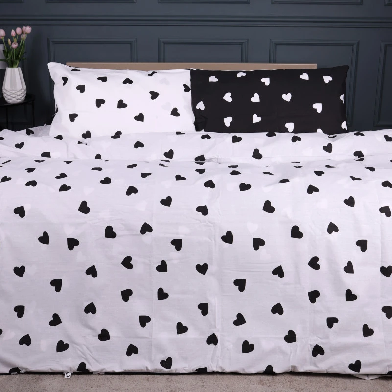 Комплект постільної білизни Ranforce Elite 17-0669 Black and White Love