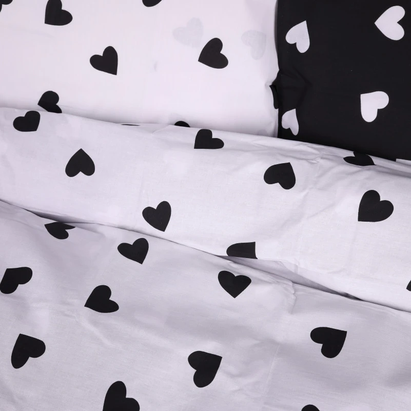 Комплект постільної білизни Ranforce Elite 17-0669 Black and White Love - 2