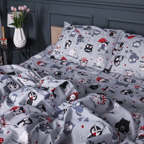 Комплект постельного белья Бязь 17-0672 Silver Owlets - 2