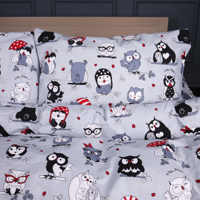 Комплект постельного белья Ranforce Elite 17-0672 Silver Owlets - 1