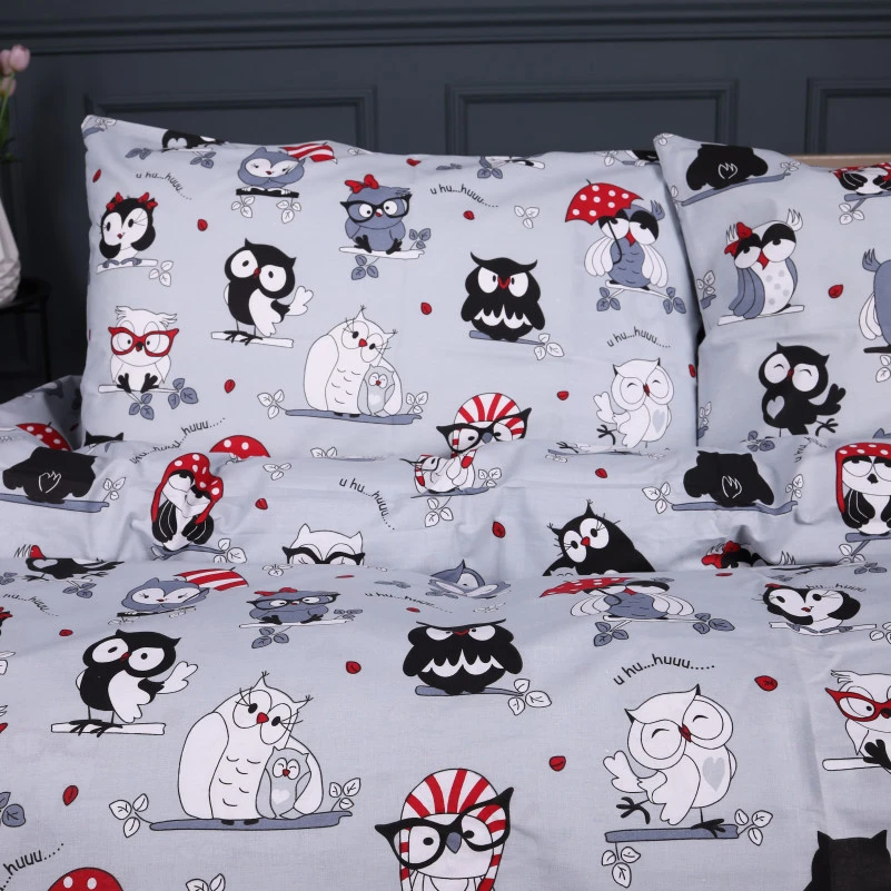 Комплект постельного белья Ranforce Elite 17-0672 Silver Owlets - 4