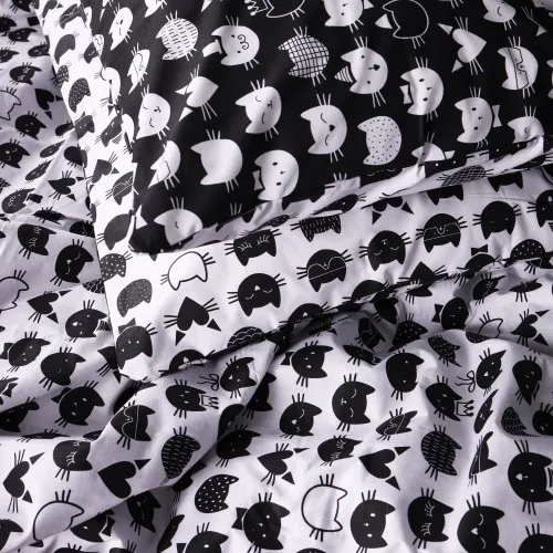 Наволочка Бязь 17-0673 Monochrome Meows