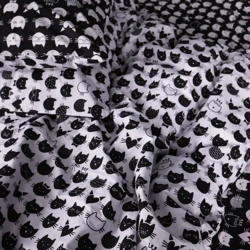 Наволочка Бязь 17-0673 Monochrome Meows - 2