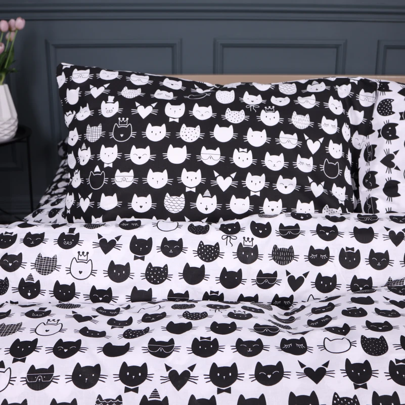 Комплект постільної білизни Ranforce Elite 17-0673 Monochrome Meows - 3