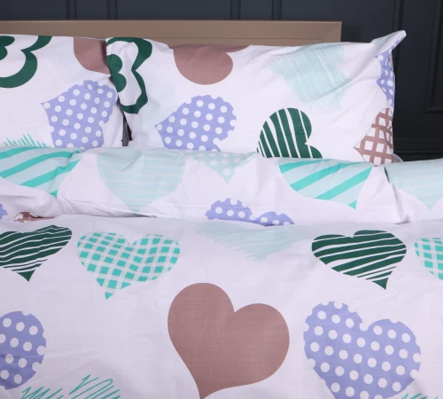 Простирадло MirSon Ranforce Elite 17-0533 Hearts - 2