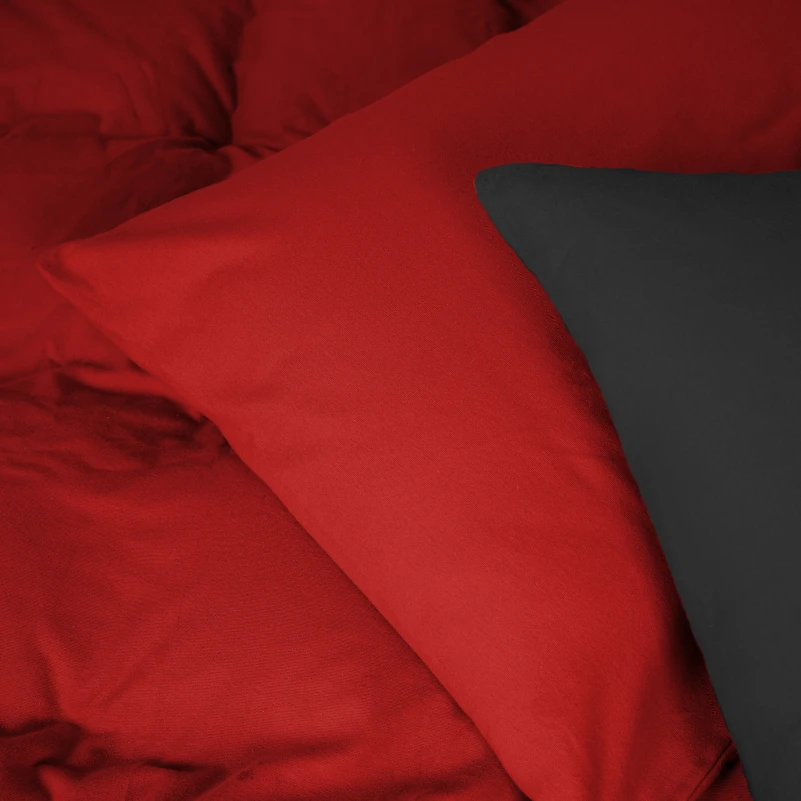 Комплект постільної білизни Фланель 002-009 "Black/Red" - 2