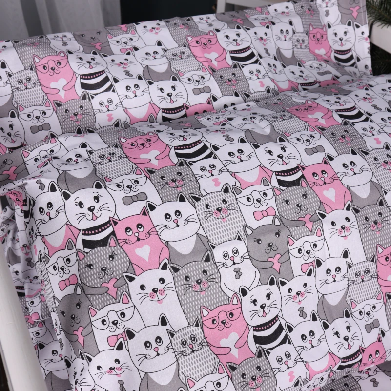 Комплект постільної білизни Бязь Kids Time 17-0670 GrayPink Kitties - 4
