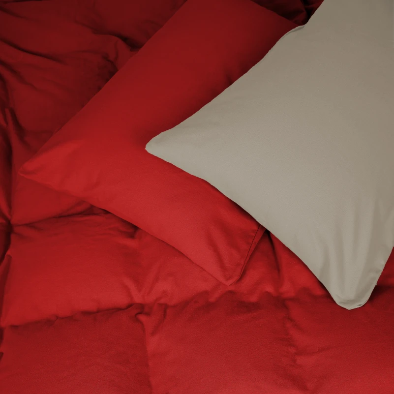 Комплект постільної білизни Фланель 004-009 "Cappuchino/Red"