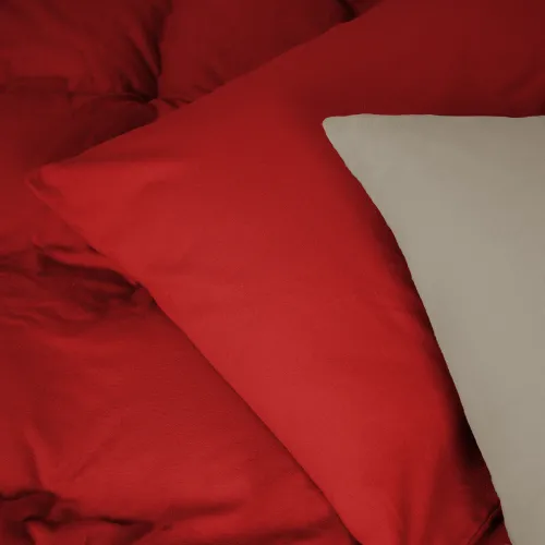 Комплект постільної білизни Фланель 004-009 "Cappuchino/Red" - 3
