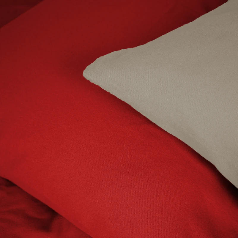 Комплект постільної білизни Фланель 004-009 "Cappuchino/Red" - 3