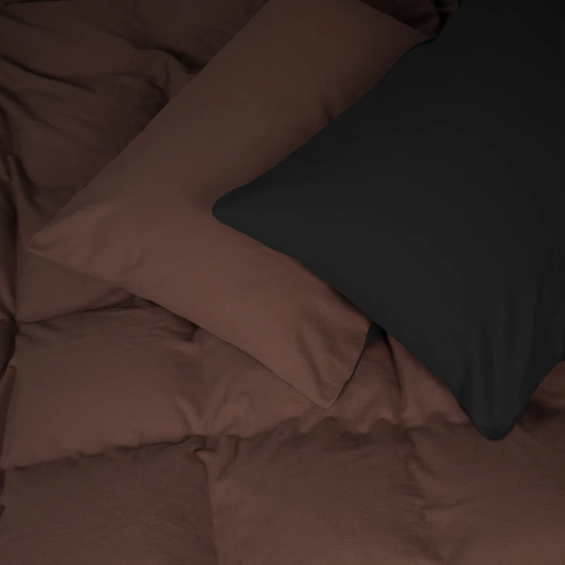 Комплект постільної білизни Фланель 002-003 "Black/Brown"