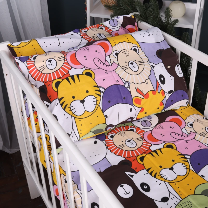 Комплект постільної білизни Бязь Kids Time 17-0674 Rainbow Zoo - 3