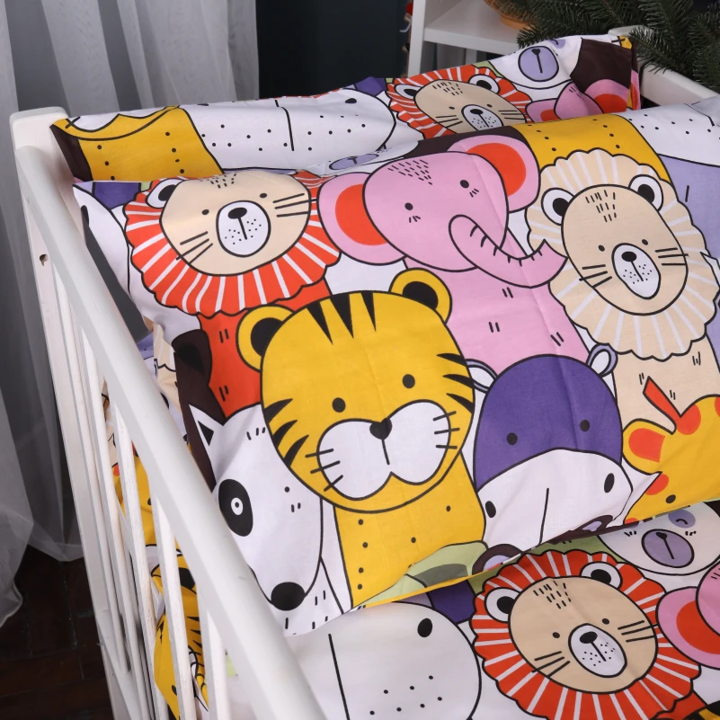 Комплект постільної білизни Бязь Kids Time 17-0674 Rainbow Zoo - 4