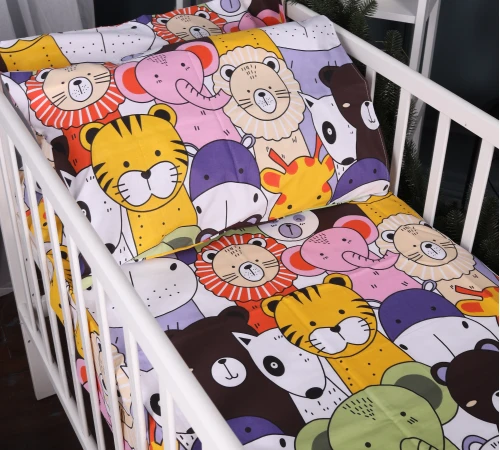 Простынь Бязь Kids Time 17-0674 Rainbow Zoo