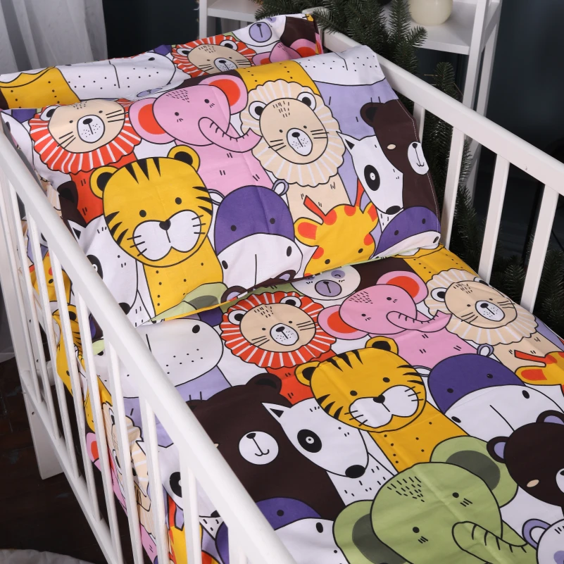 Комплект постільної білизни Бязь Kids Time 17-0674 Rainbow Zoo - 5