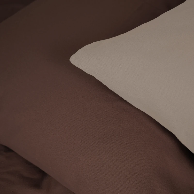 Комплект постільної білизни Фланель 004-003 "Cappuchino/Brown" - 3