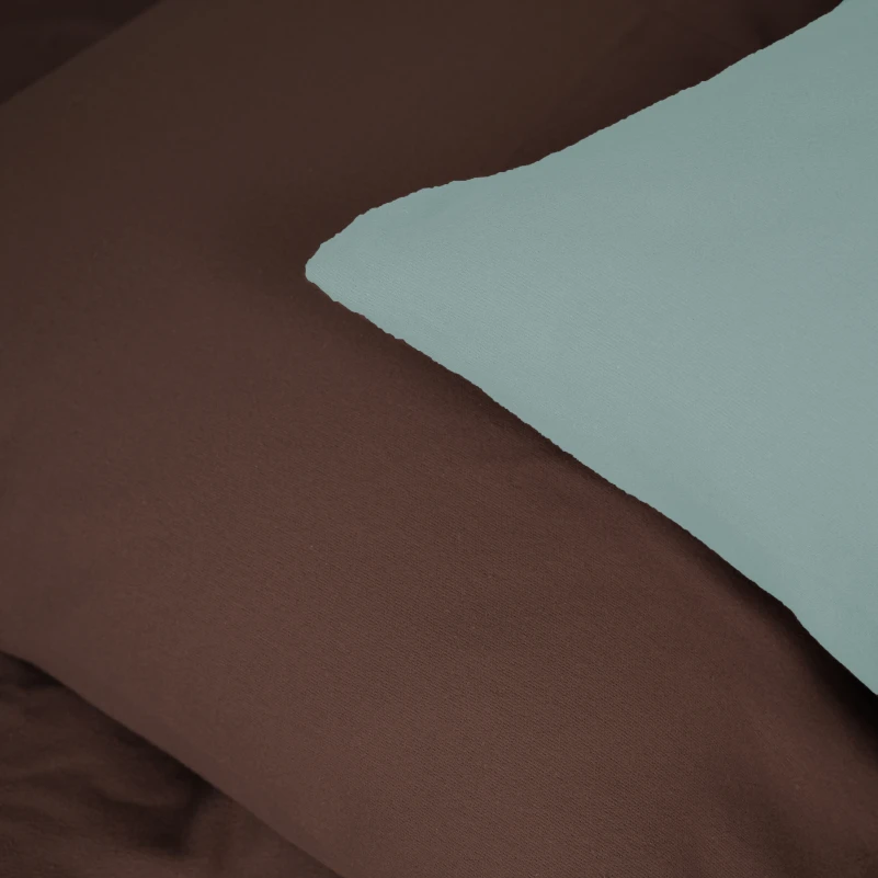 Комплект постільної білизни Фланель 006-003 "Menthol/Brown" - 3