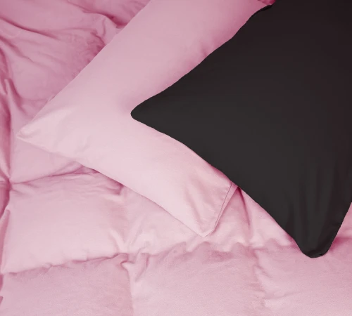 Наволочка Фланель 002-008 "Black/Pink"