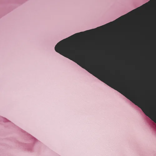 Комплект постільної білизни Фланель 002-008 "Black/Pink" - 3