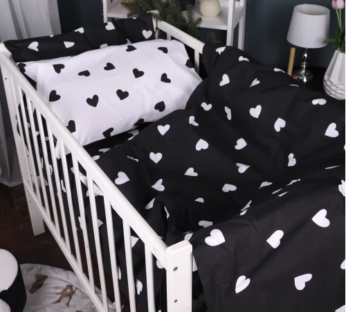 Комплект постільної білизни Бязь Kids Time 17-0669 Black and White Love