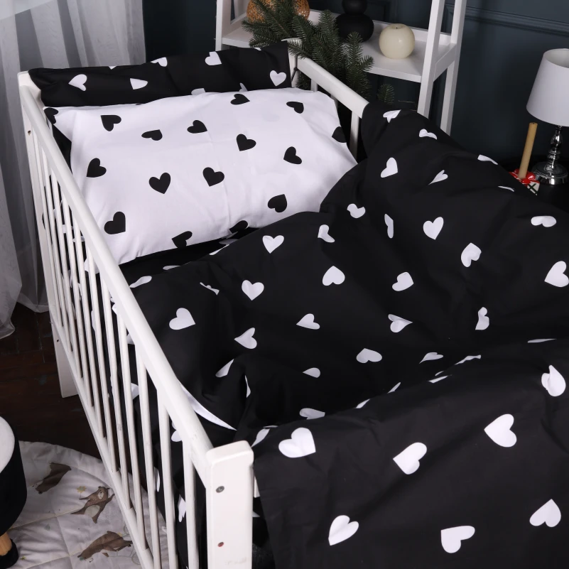 Комплект постільної білизни Бязь Kids Time 17-0669 Black and White Love - 5