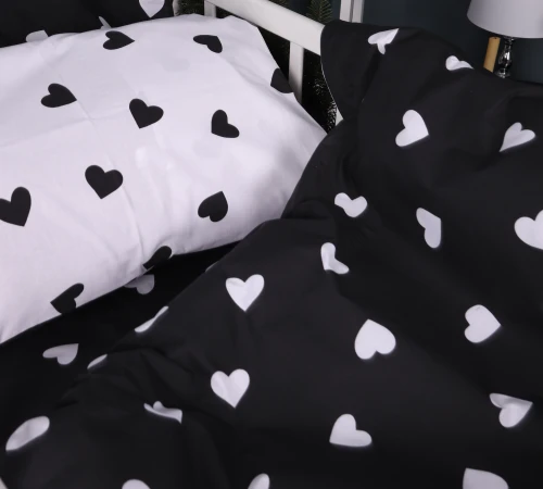 Комплект постільної білизни Бязь Kids Time 17-0669 Black and White Love - 2