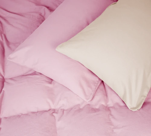 Наволочка Фланель 007-008 "Milk/Pink"