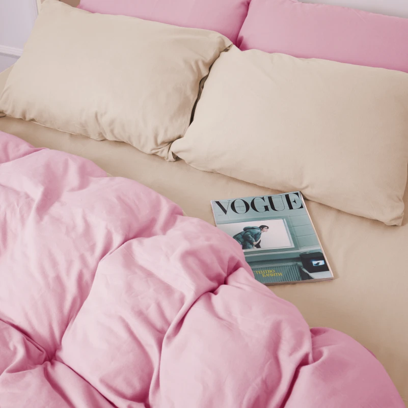 Комплект постільної білизни Фланель 007-008 "Milk/Pink" - 3