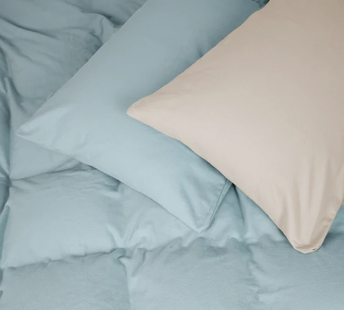 Комплект постільної білизни Фланель 007-006 "Milk/Menthol"