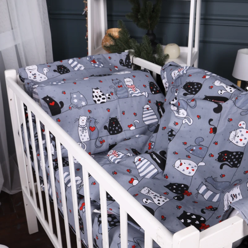 Комплект постільної білизни Бязь Kids Time 17-0671 With Love, Cats - 3