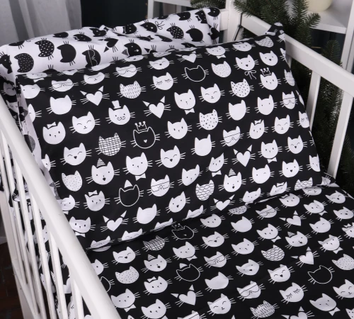 Простынь Бязь Kids Time 17-0673 Monochrome Meows - 2