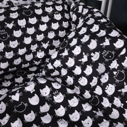 Підковдра Бязь Kids Time 17-0673 Monochrome Meows