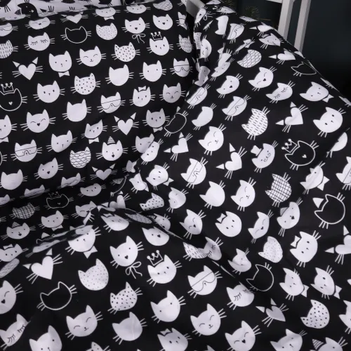 Простирадло Бязь Kids Time 17-0673 Monochrome Meows - 3
