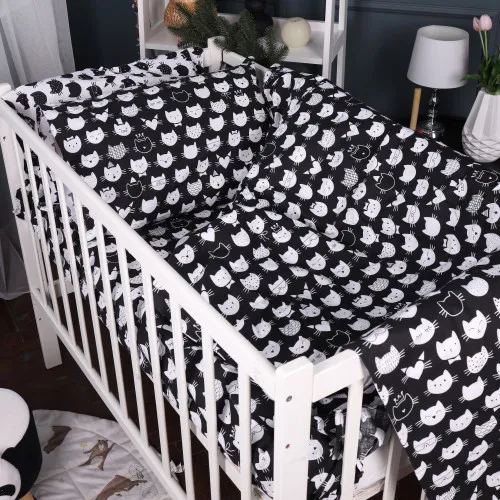 Комплект постільної білизни Бязь Kids Time 17-0673 Monochrome Meows