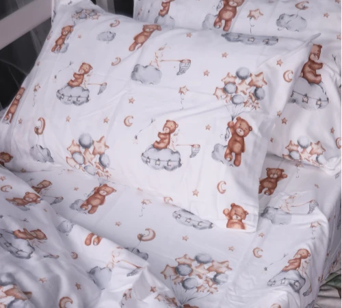 Наволочка Фланель 010 "Teddy ballons"