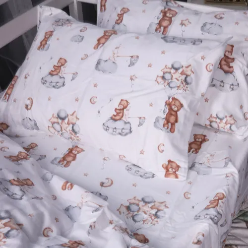 Наволочка Фланель 010 "Teddy ballons"