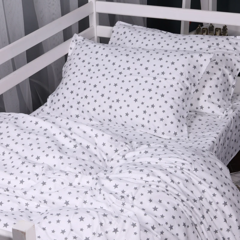 Комплект постільної білизни Фланель 016 "White Stars" - 2
