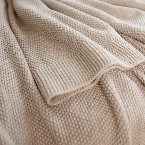 Плед вязаный Б "Beige" - 2