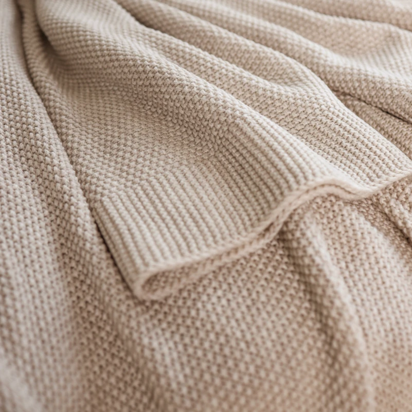 Плед вязаный Б "Beige" - 1