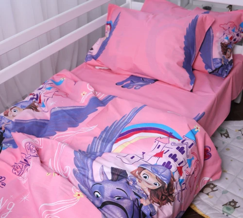 Простынь на резинке (бязь) Kids Time - высота 10 см 17-0252 Princess - 2