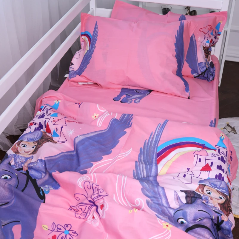 Простынь на резинке (бязь) Kids Time - высота 10 см 17-0252 Princess - 4