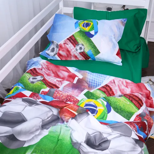 Простирадло на гумці (бязь) Kids Time - висота 10 см 17-0587 -2 Football - 4