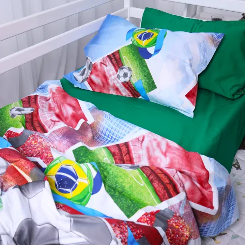Простирадло на гумці (бязь) Kids Time - висота 10 см 17-0587 -2 Football - 3