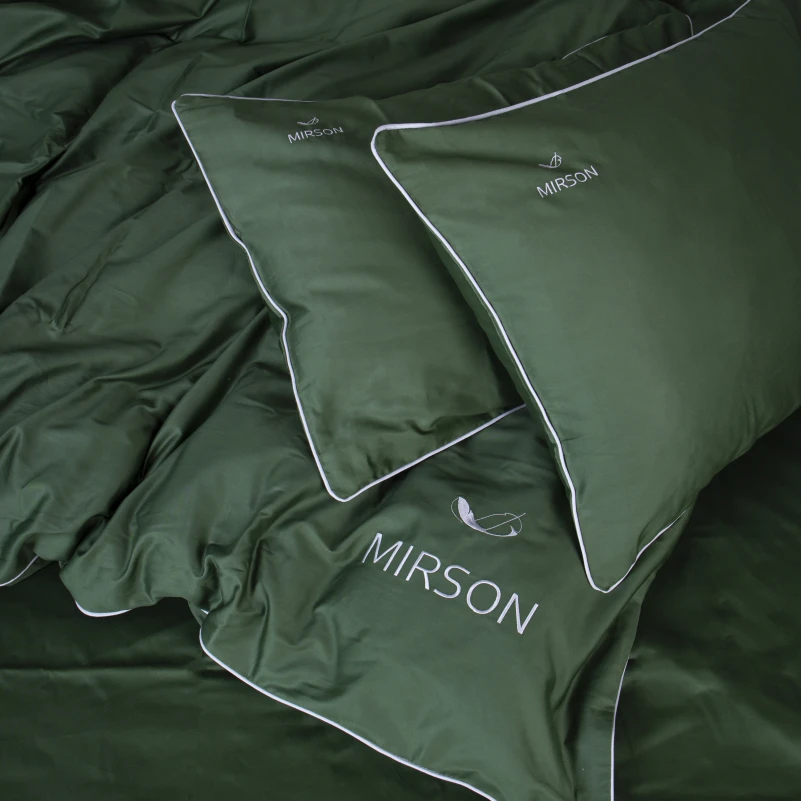 Комплект постільної білизни Сатин 0844 Green Olive Corner