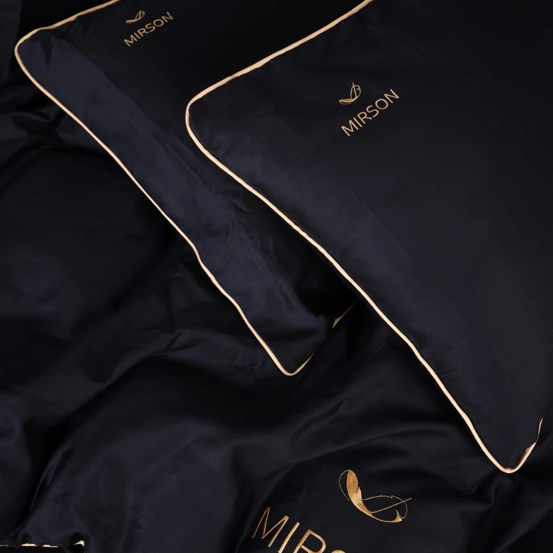 Комплект постільної білизни Сатин ELIT Black Pearl Corner - 2